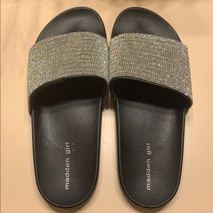 Madden girl rhinestones sandals like new